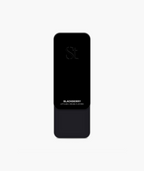 Seint Blackberry Lip Flush closed black slide-top tin with SEINT wordmark and Blackberry shade label
