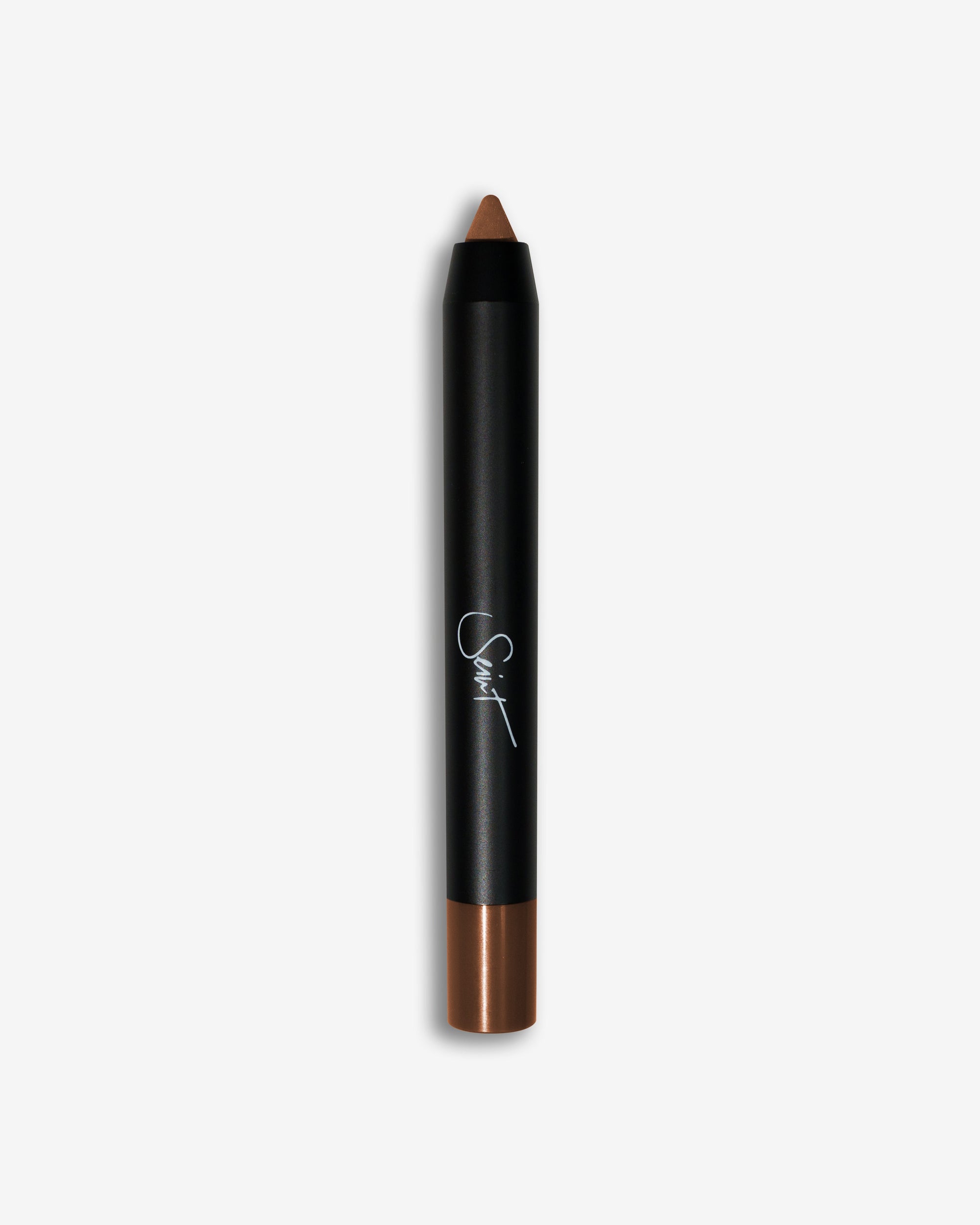 Seint Pencil in Cinnamon featuring a warm coppery red-brown cream tip and matching metallic base