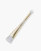 Seint Detail Brush with gold double-ended handle, flat contour end and small rounded highlight tip, white bristles