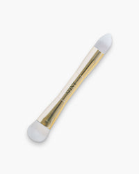 Seint IIID Brush with gold double-ended handle, rounded contour end on one side and pointed highlight end on the other
