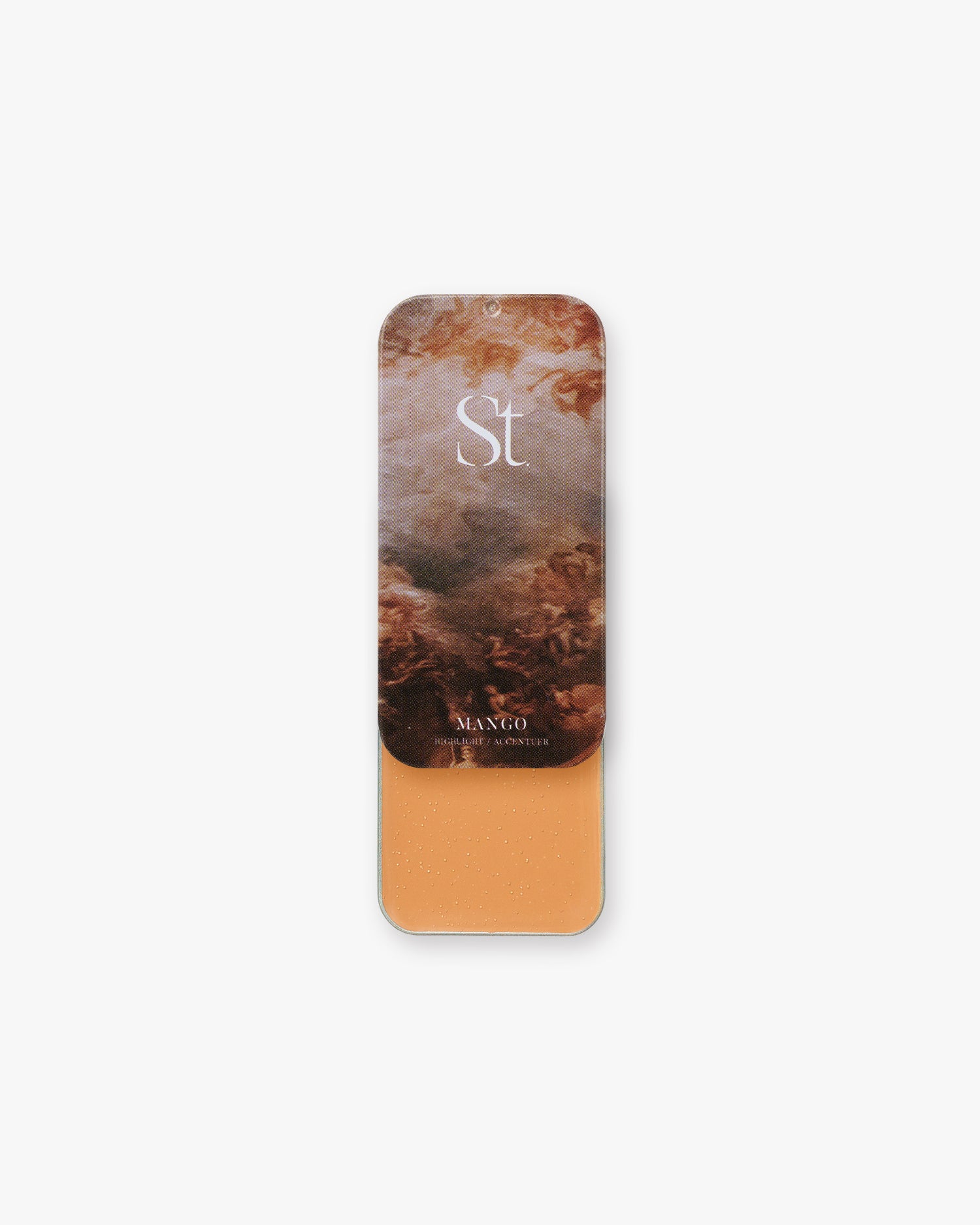 Seint Highlight in Mango: warm apricot-orange cream under a lid of a painted cloud fresco