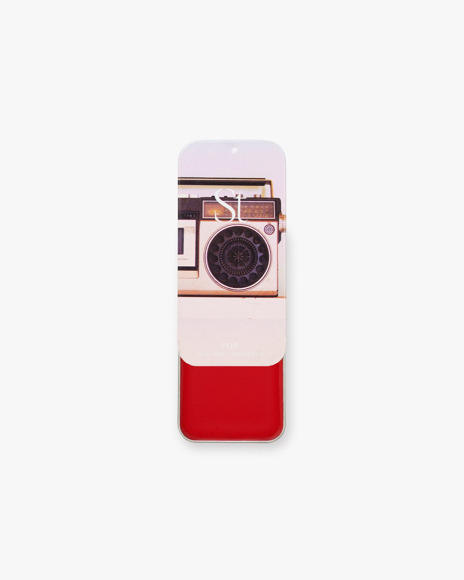 Seint Lip + Cheek in Pop, gloss finish — open tin of classic bright cherry-red cream for lips and cheeks