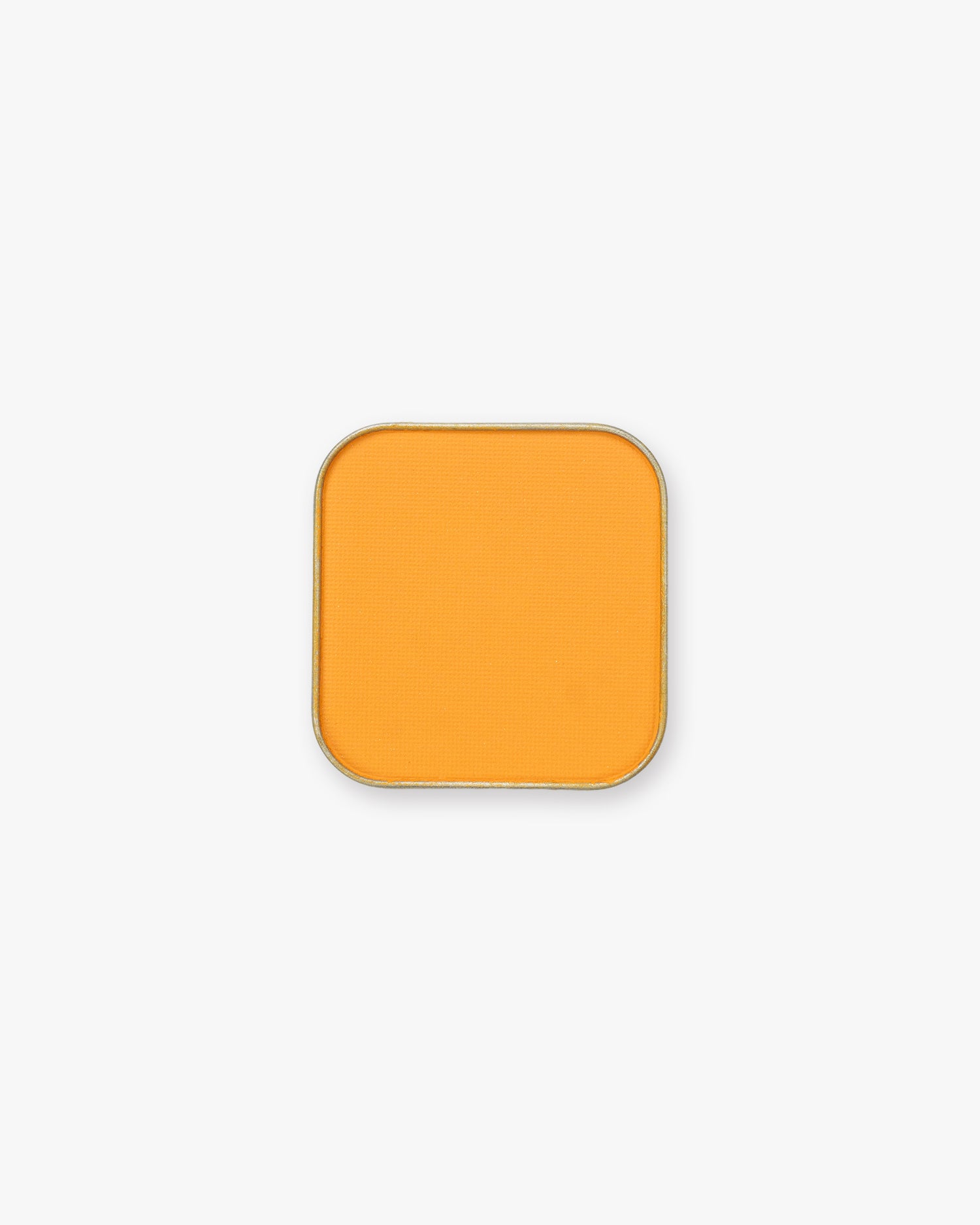 Seint Pressed Pigment in Dandelion — vivid marigold-yellow matte powder pressed in a gold-rimmed tin