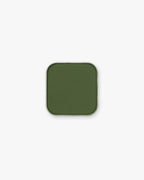 Seint Pressed Pigment in Lucky fills its metal pan with deep olive-green matte color