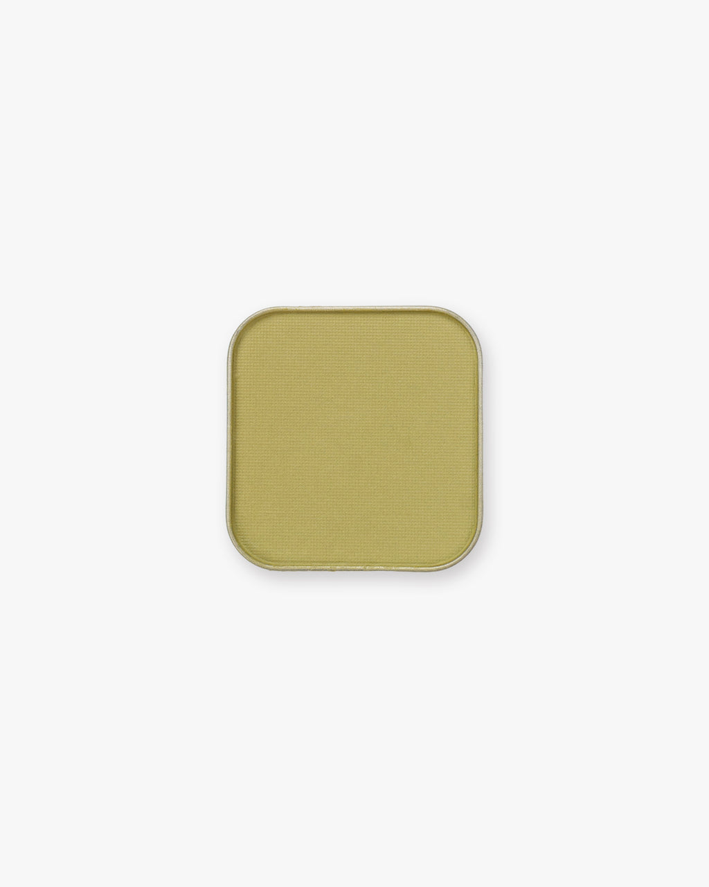 Seint Pressed Pigment in Pistachio, a soft chartreuse yellow-green powder in a metal pan